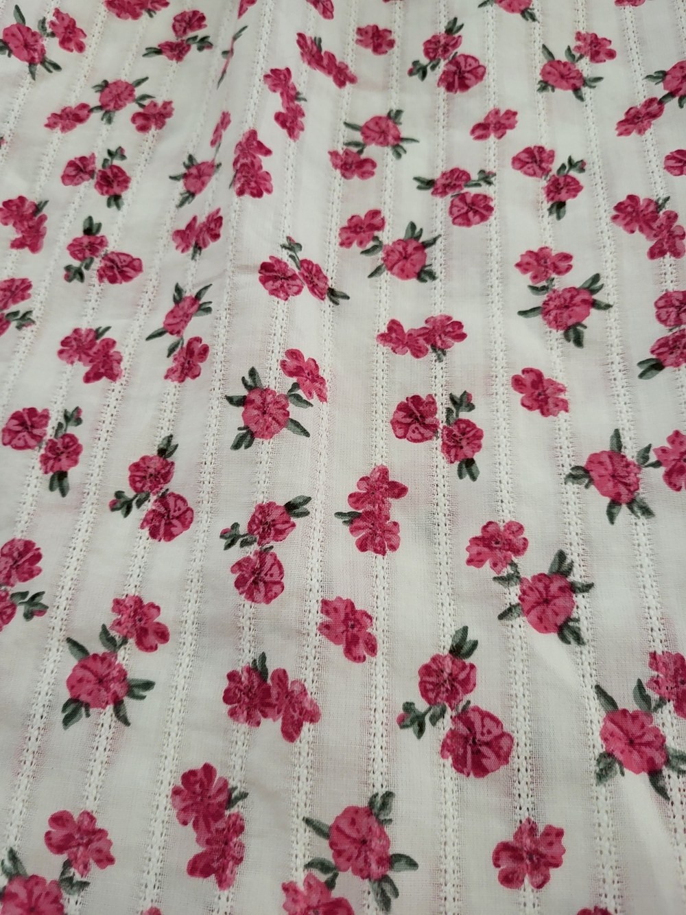 Torrid NWT White Button-Front Blouse with Pink Floral Print 100% Cotton - Picture 2 of 12